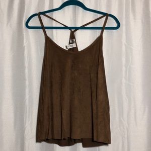 Tan Suede Tank Top